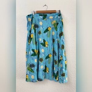 ModCloth x Collectif Sea Turtles, Ahoy!  Meg Tropical Swing Skirt - 24